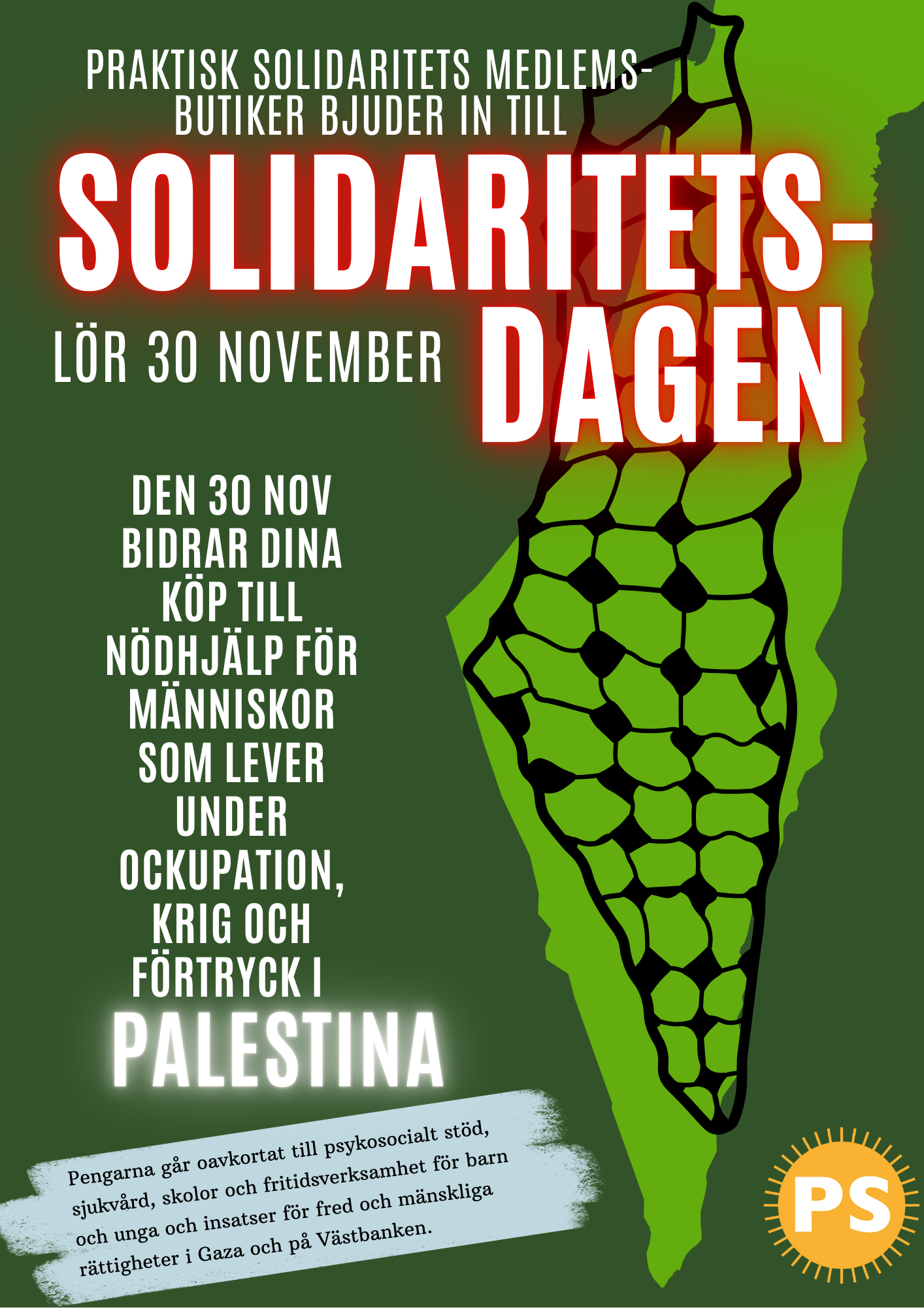 Du visar för närvarande Solidaritetsdagen i butikerna 30 nov – för Palestina